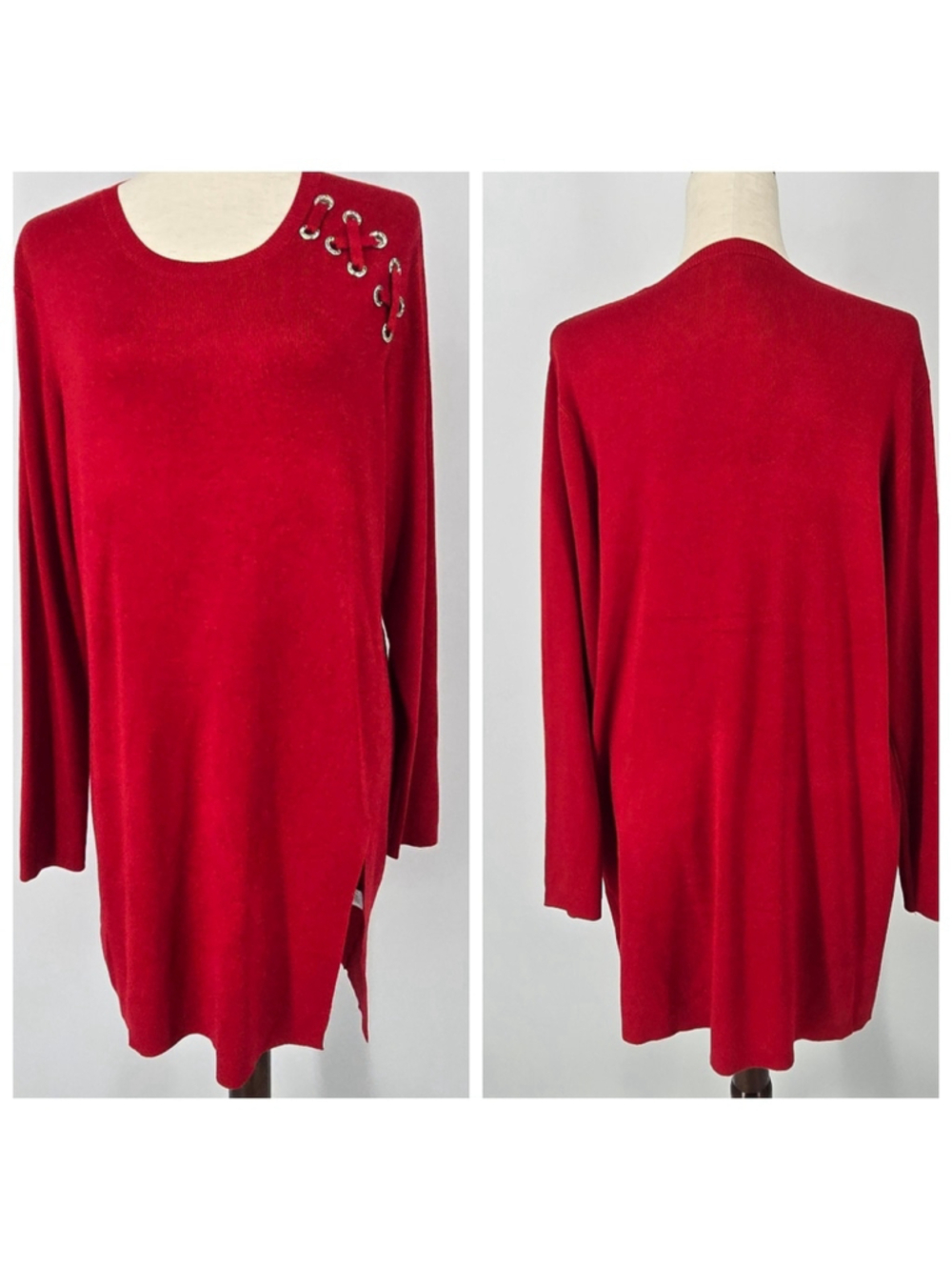 Cable & Gauge Equestrian Red Sweater Dress/Tunic – Size XL NWT